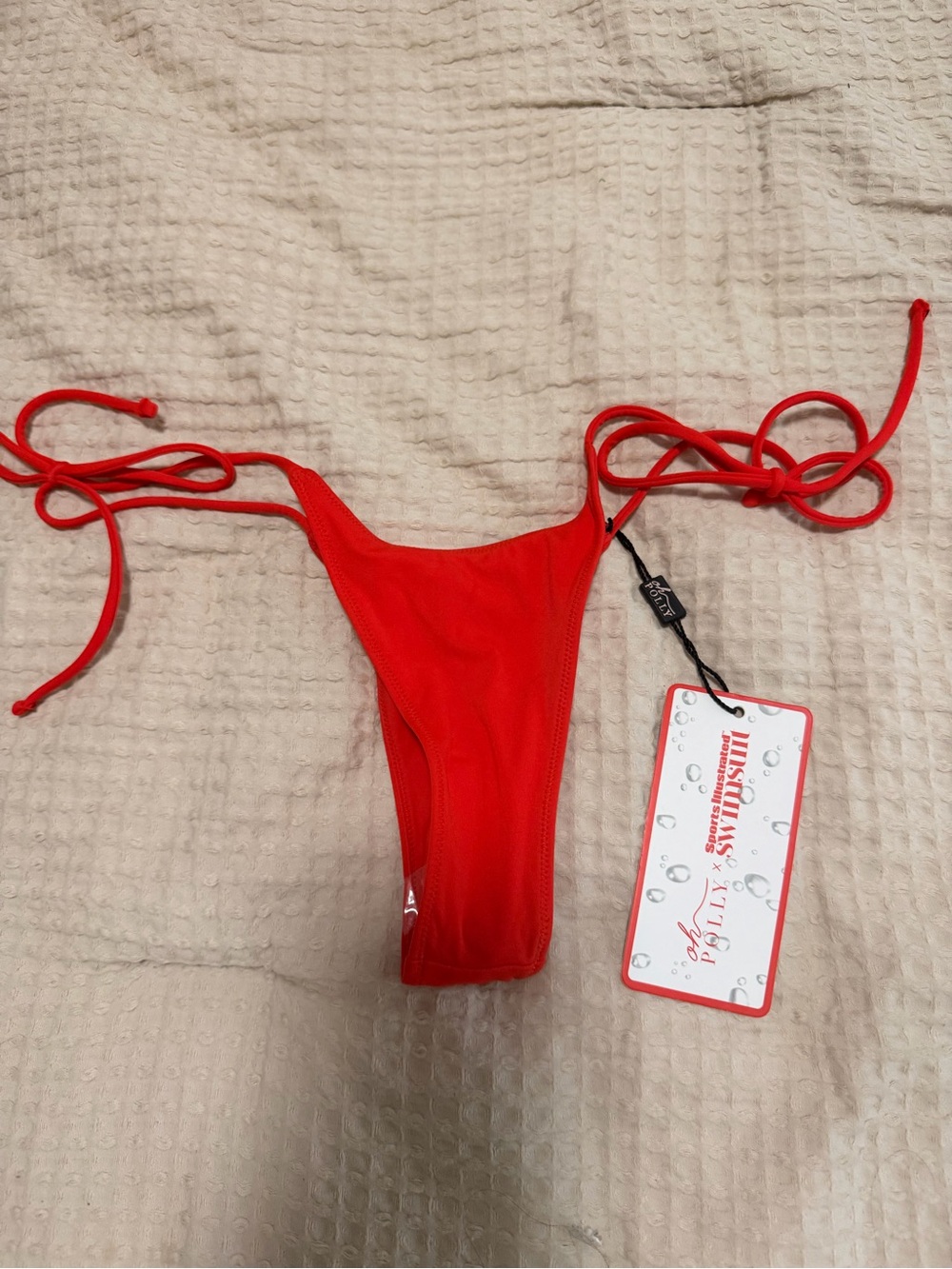 Oh Polly x Sports Illustrated Red String Bikini Bottom with Side Ties